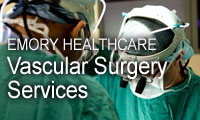 Graphic link to the vascular surgery services section on the Emory Healthcare website.