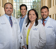 Emory colortectal surgeons: Drs. Patrick Sullivan, Seth Rosen, Virginia Shaffer, and Glenn Balch