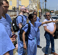 Carla Haack with Emory medical students in Puerto Rico.